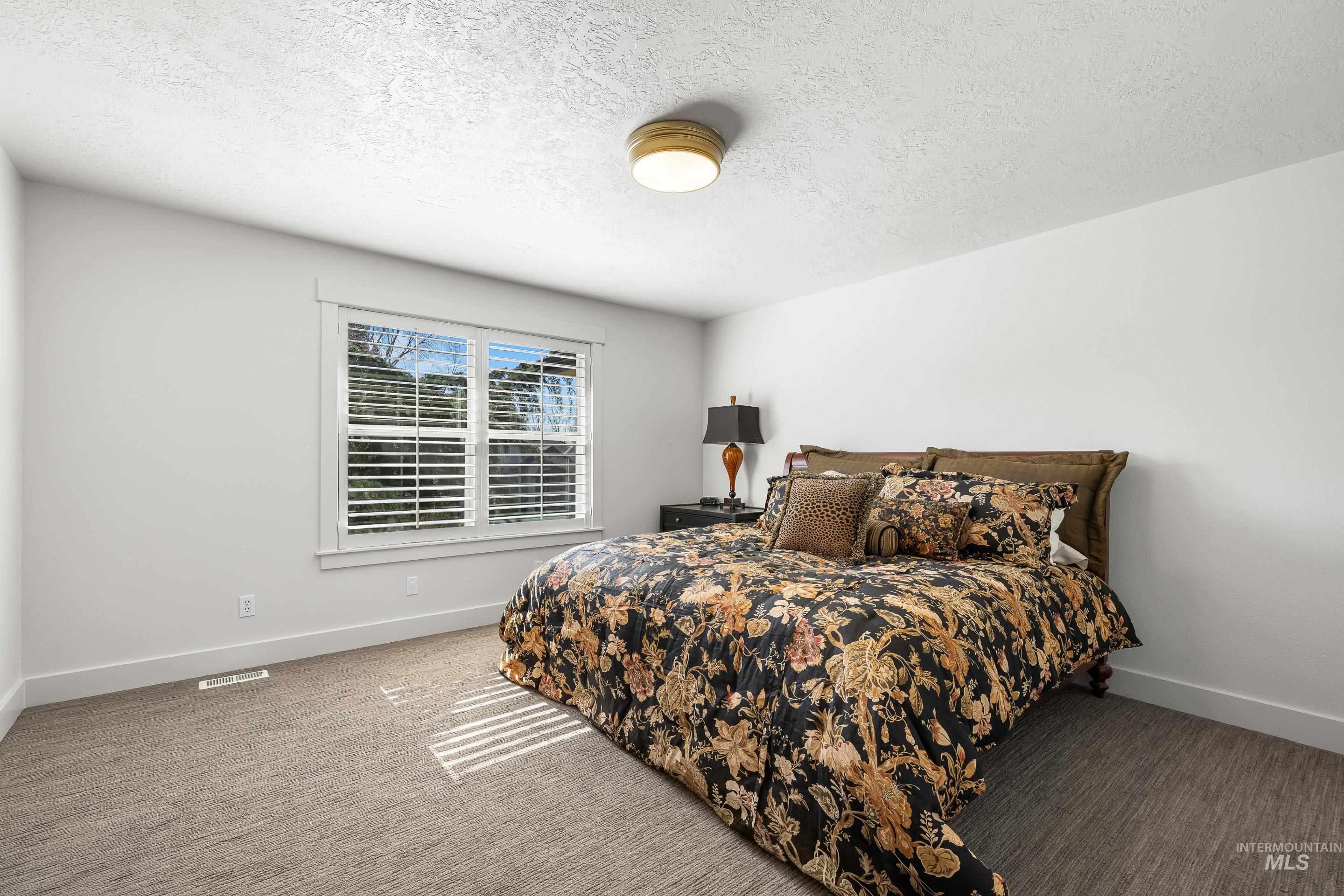 1166 East Rivers End Drive Eagle, ID 83616 - Photo 39 of 50 Bedroom with a textured ceiling and light colored carpet