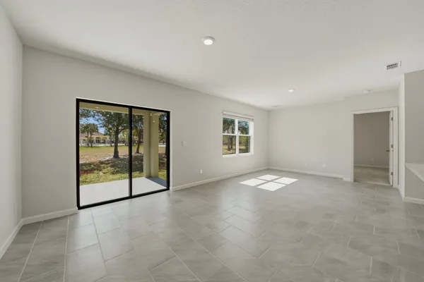 an empty room with a window