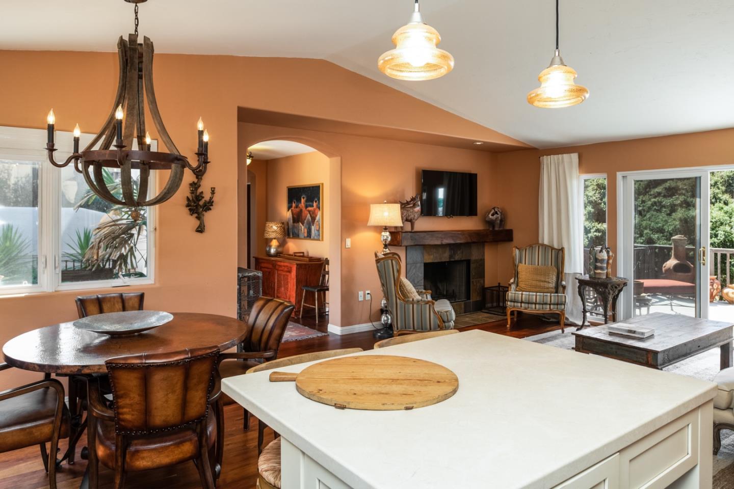 27835 Mesa Del Toro Road Salinas, CA 93908 - Photo 38 of 44 a dining room with furniture a chandelier and window