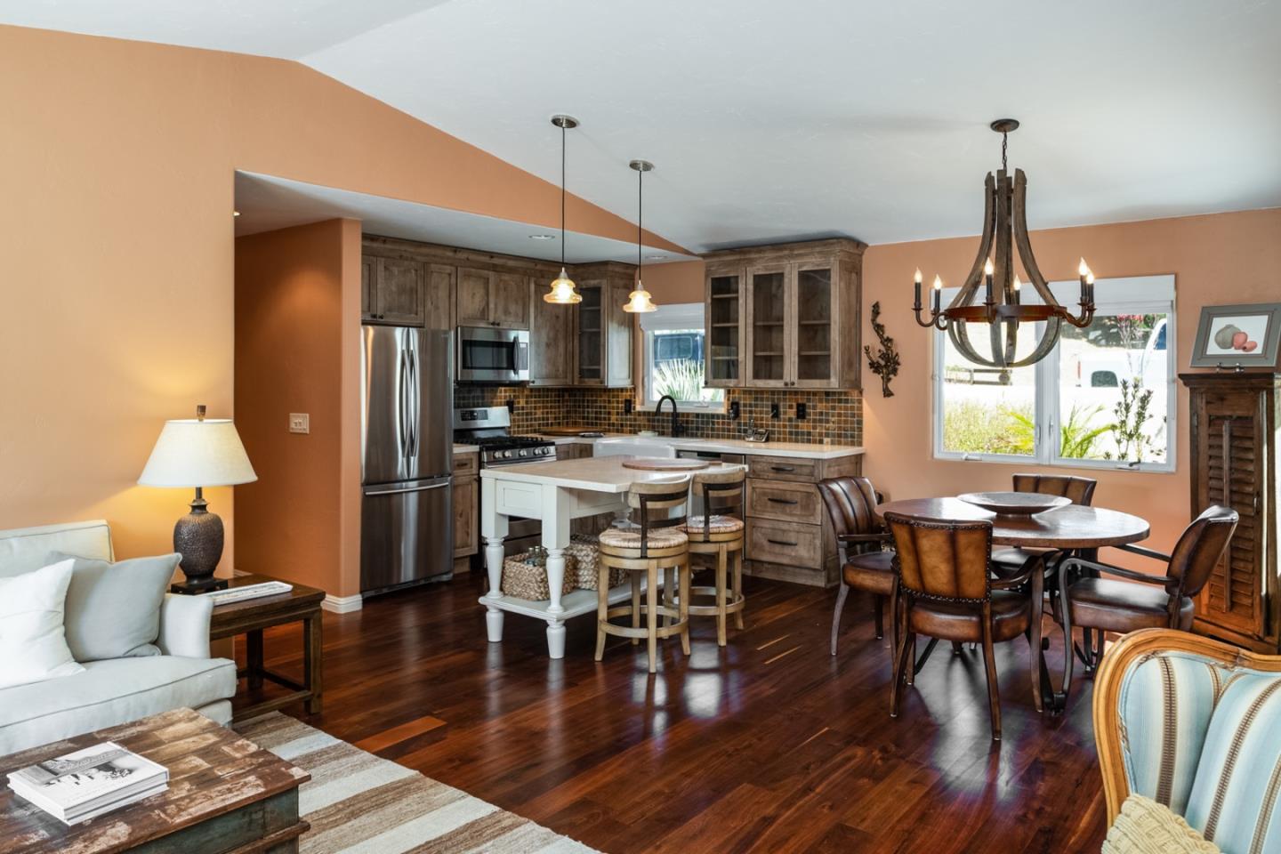 27835 Mesa Del Toro Road Salinas, CA 93908 - Photo 39 of 44 a view of a dining room with furniture window and wooden floor