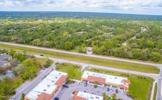 a view of a yard with an outdoor space