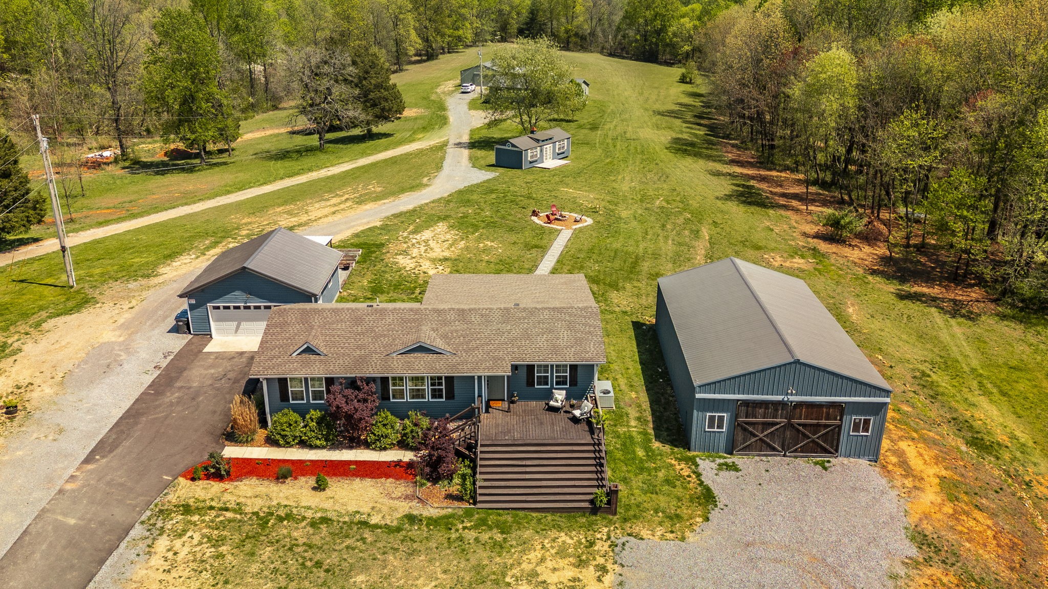 3014 Academy Road Portland, TN 37148 - Photo 35 of 42 an aerial view of a house with a yard
