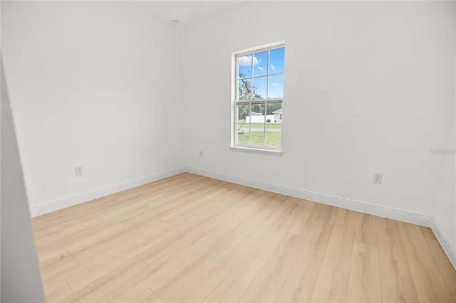 an empty room with a window