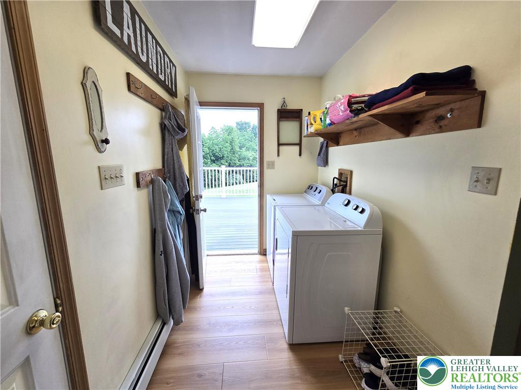 477 Quiet Valley Road Mount Bethel, PA 18343 - Photo 37 of 53 Functional utility room with direct deck access, perfect for airing laundry.