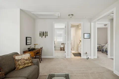 a living room filled with furniture