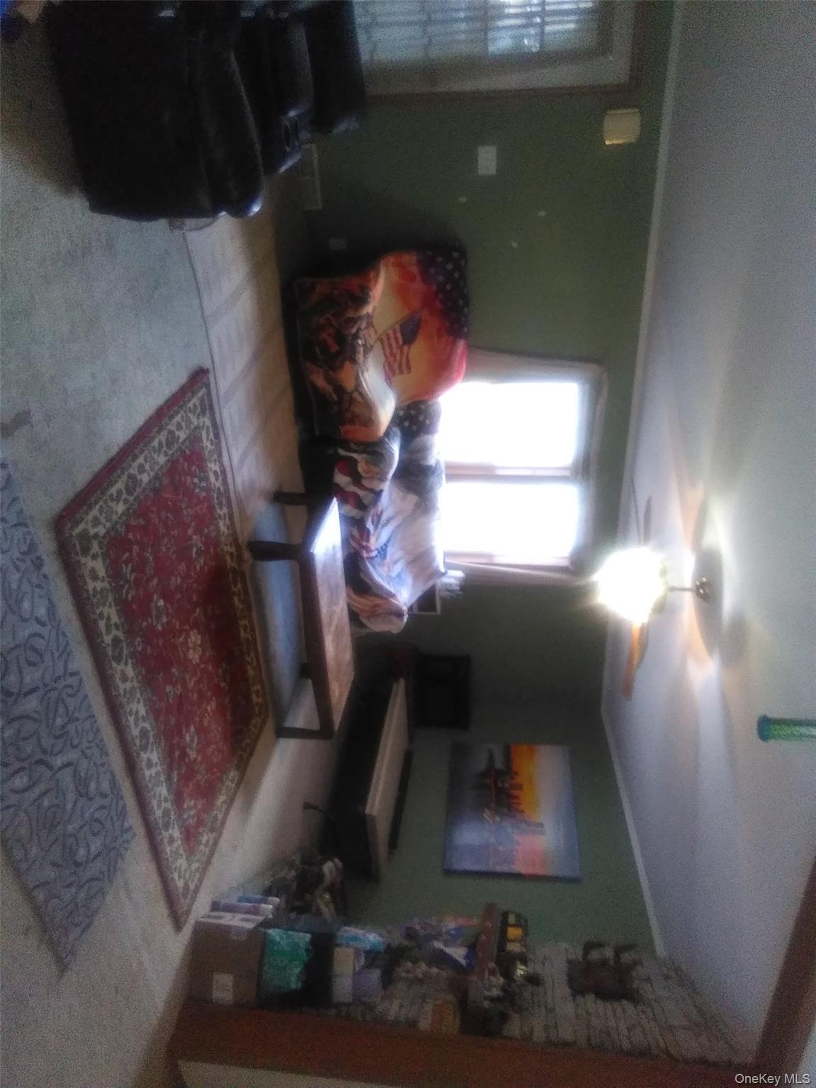 2032 Champlin Road Jefferson, NY 12093 - Photo 11 of 20 Living room with crown molding, carpet flooring, and a ceiling fan