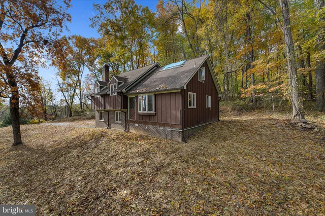 a house with trees in the background