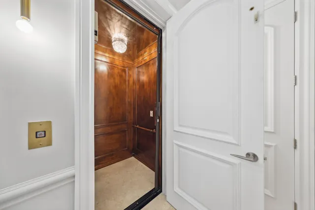 a view of a lake with a city view