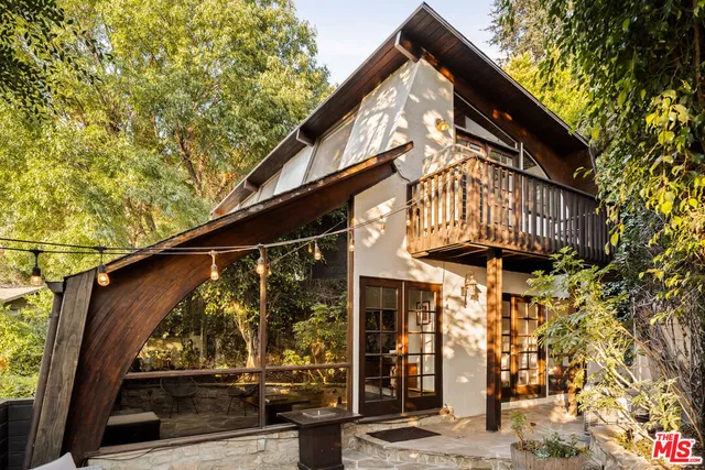 a view of a house with a large windows