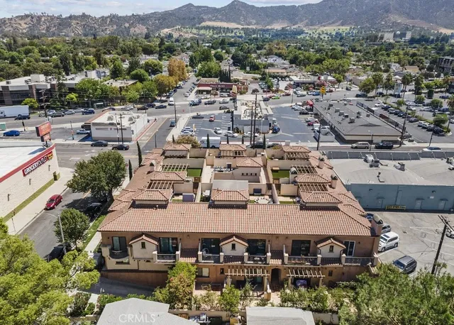 an aerial view of a city
