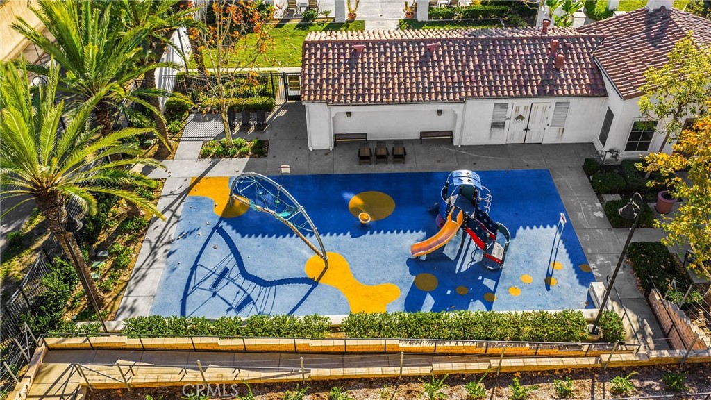 2323 Apple Upland, CA 91786 - Photo 47 of 57 an aerial view of a house with swimming pool and patio