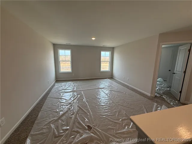 a view of a livingroom with a window