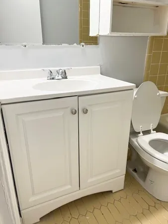 a bathroom with a sink and a toilet