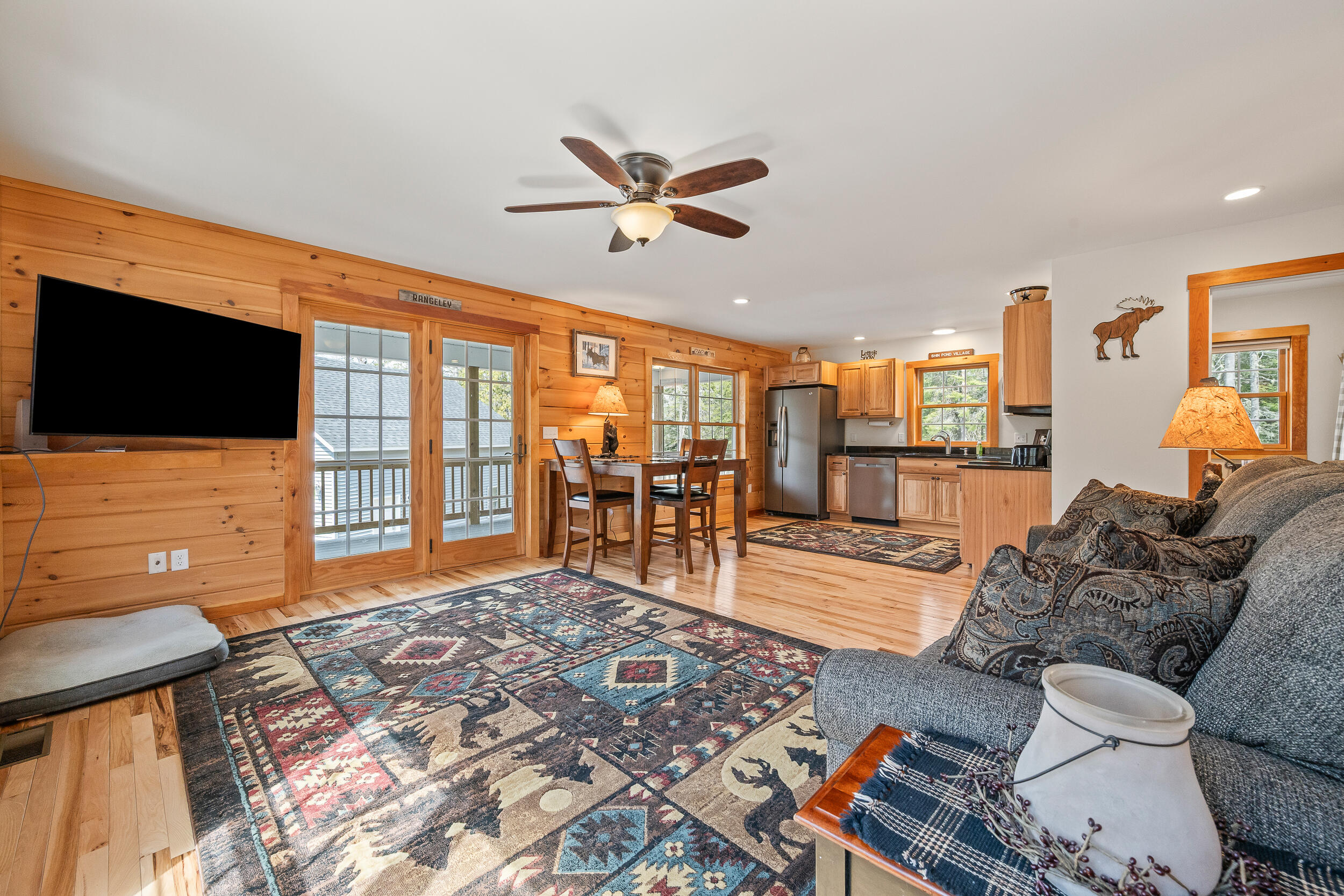 183 Camp Waya Awi Road Dallas Plt, ME 04970 - Photo 6 of 43 Living and Dining Area