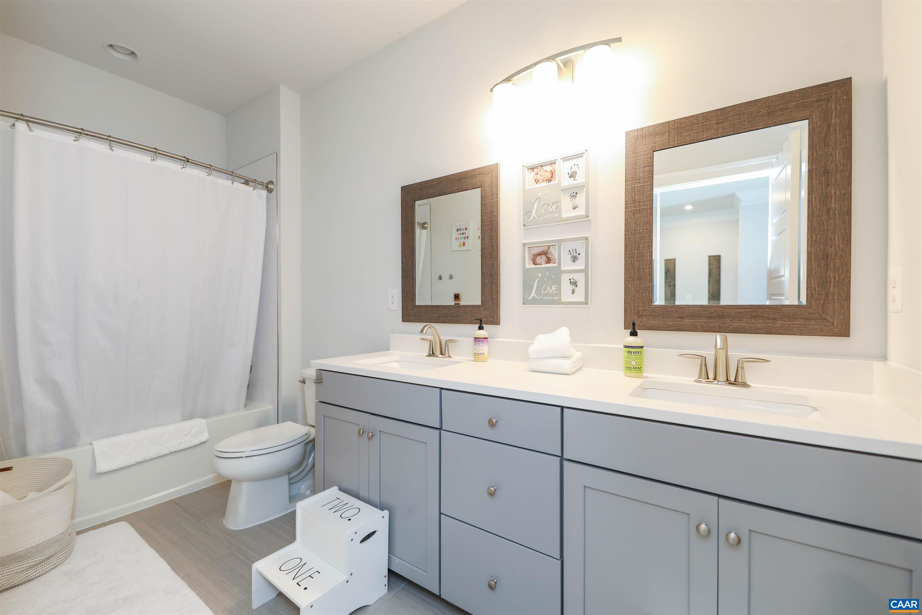 2483 Ferndown Lane Keswick, VA 22947 - Photo 37 of 54 a bathroom with a double vanity sink mirror and toilet