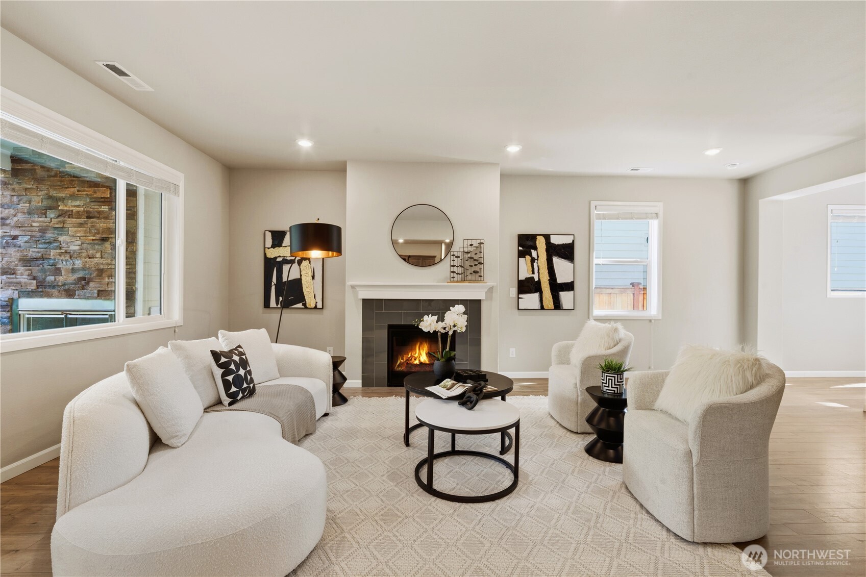 23615 43rd Drive Southeast Bothell, WA 98021 - Photo 6 of 35 a living room with furniture and a fireplace