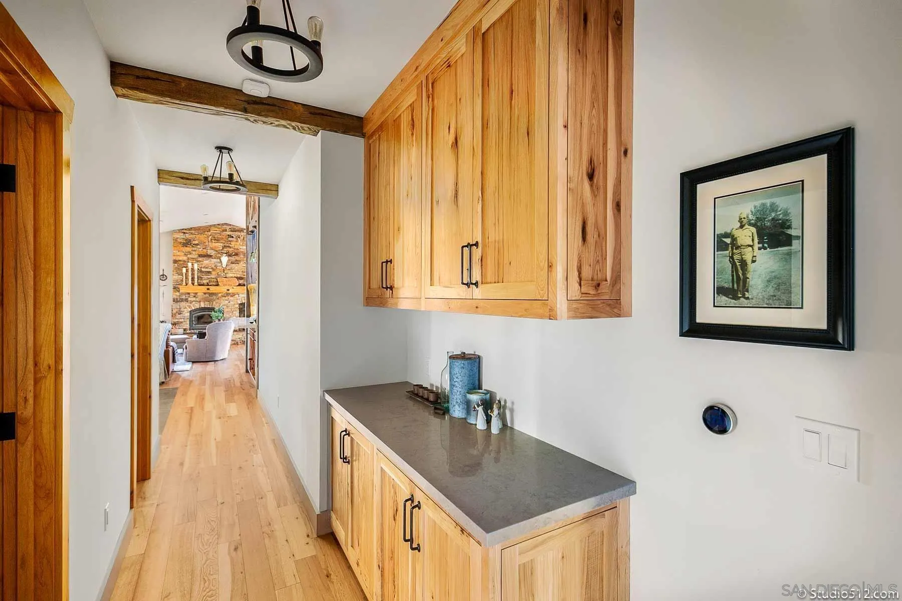 3208 Eagle Peak Road Julian, CA 92036 - Photo 38 of 65 a hallway with a large window and dining area