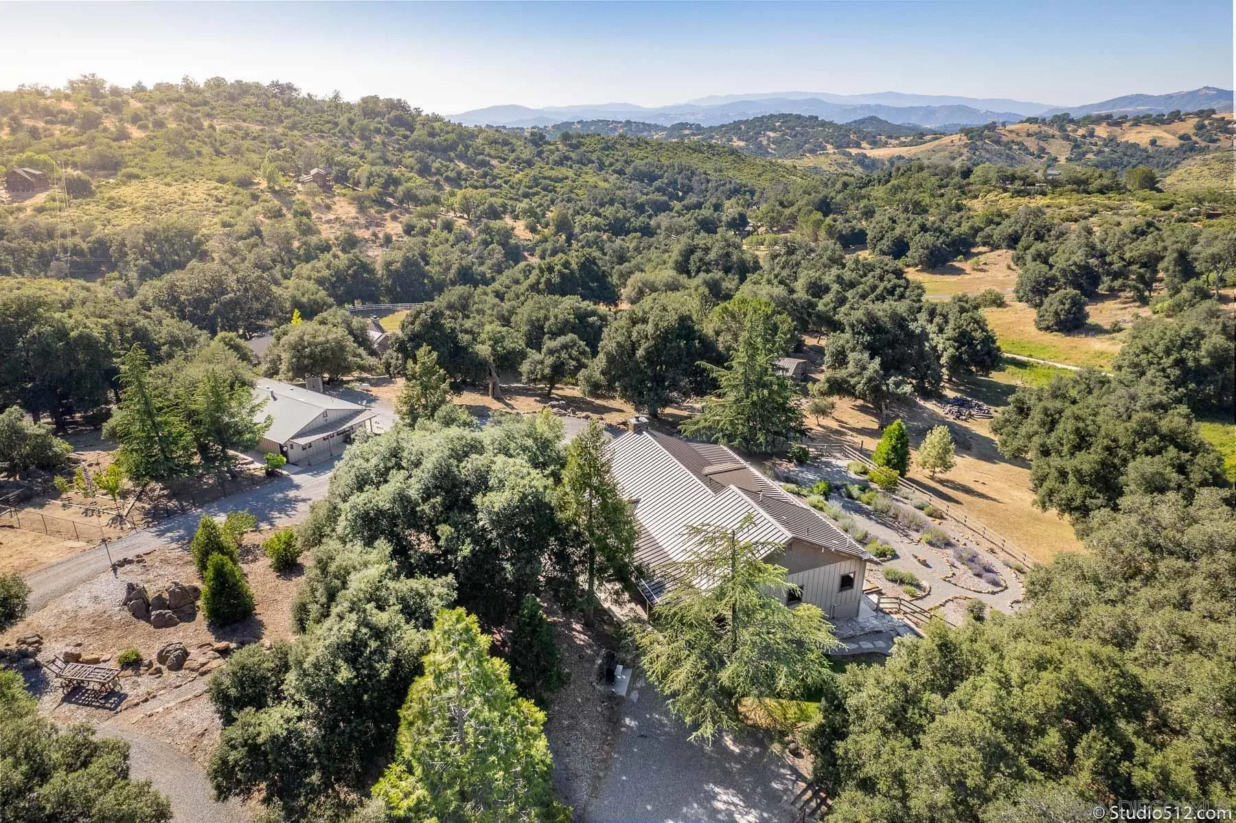 3208 Eagle Peak Road Julian, CA 92036 - Photo 49 of 65 an aerial view of residential houses with outdoor space and trees
