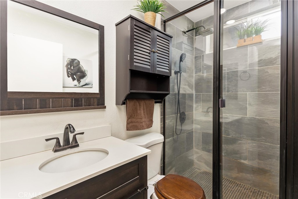 2165 Mintzer Street Colton, CA 92324 - Photo 21 of 40 a bathroom with a sink toilet a mirror and shower
