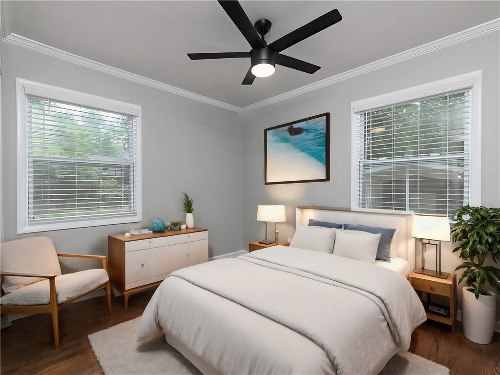 3249 Howell Drive Smyrna, GA 30080 - Photo 20 of 26 a bedroom with a large bed and a window