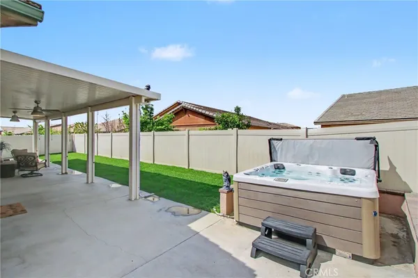 a outdoor space with furniture and garden