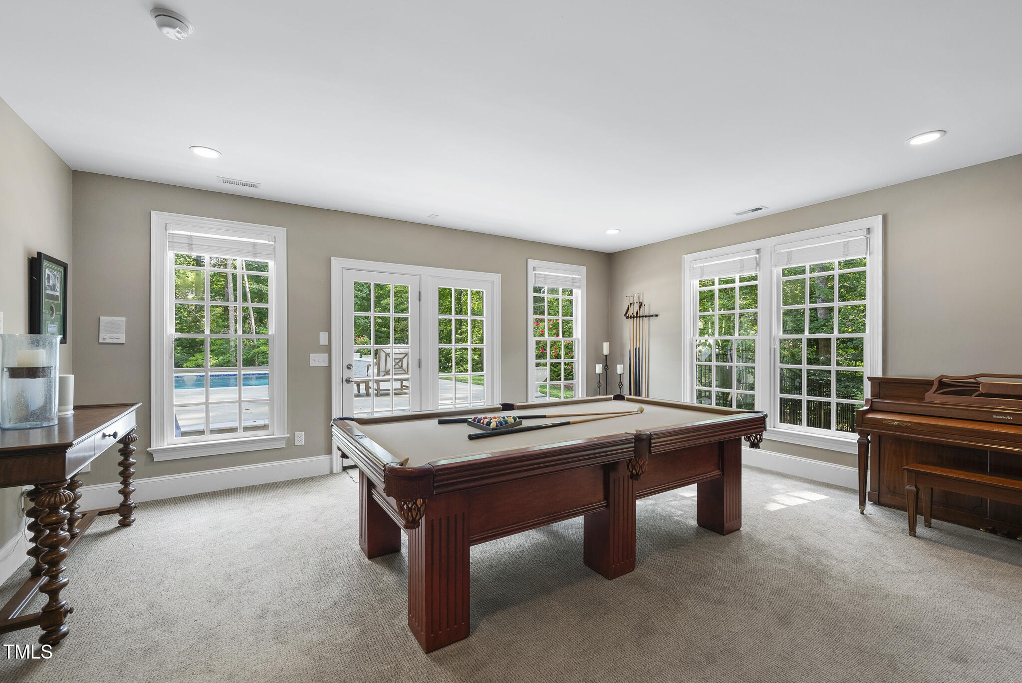 1105 Longstone Way Raleigh, NC 27614 - Photo 34 of 70 a room with pool table and windows