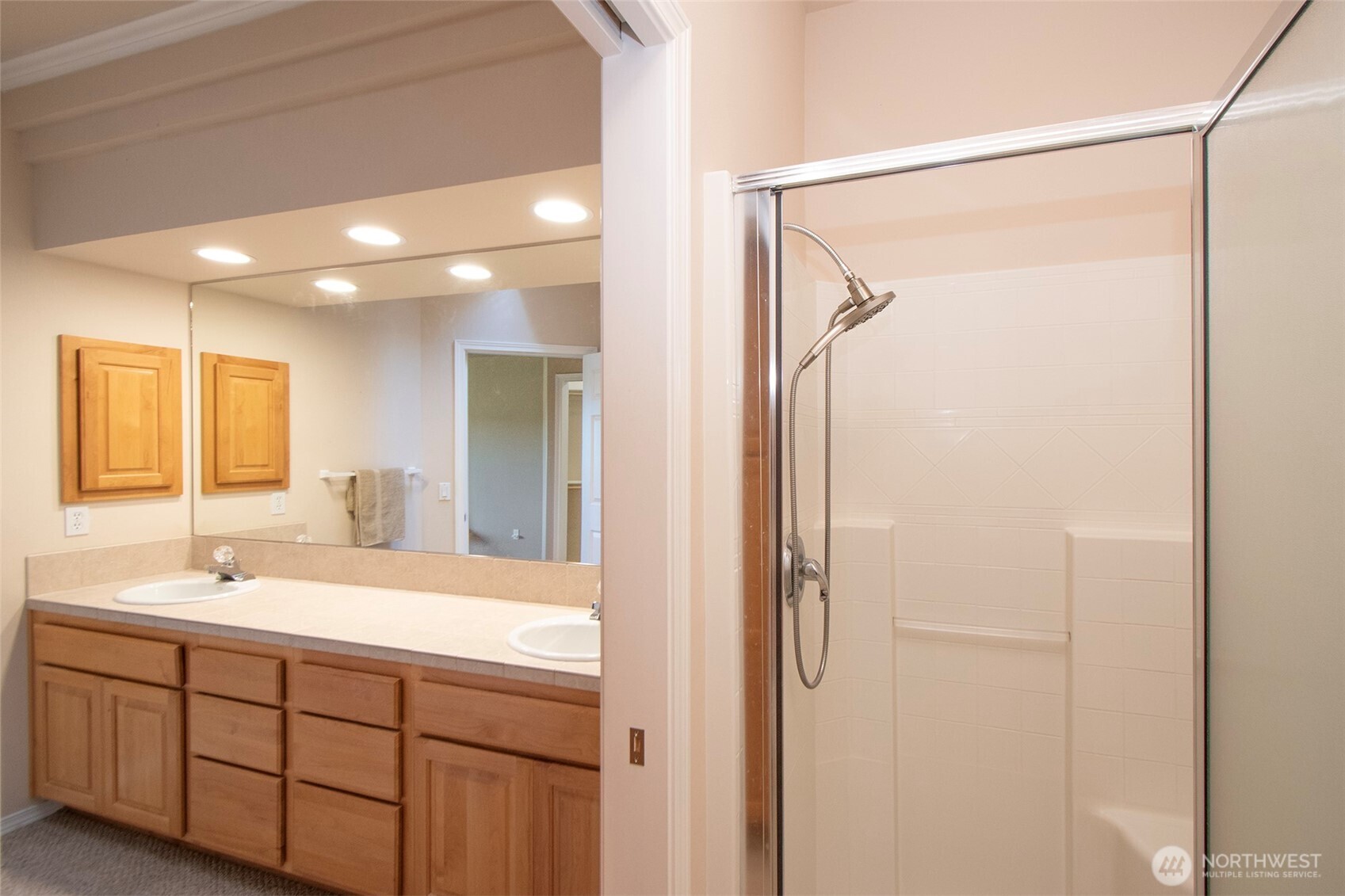 40 Cascadia Loop Sequim, WA 98382 - Photo 30 of 40 a bathroom with a double vanity sink mirror and double