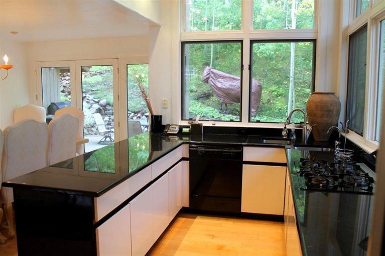 716 West Forest Road, Unit B Vail, CO 81657 - Photo 7 of 8 a kitchen with counter top space a sink and appliances