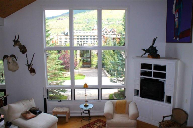 716 West Forest Road, Unit B Vail, CO 81657 - Photo 8 of 8 a living room with furniture tv and a window