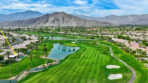 a view of a golf course with a tree