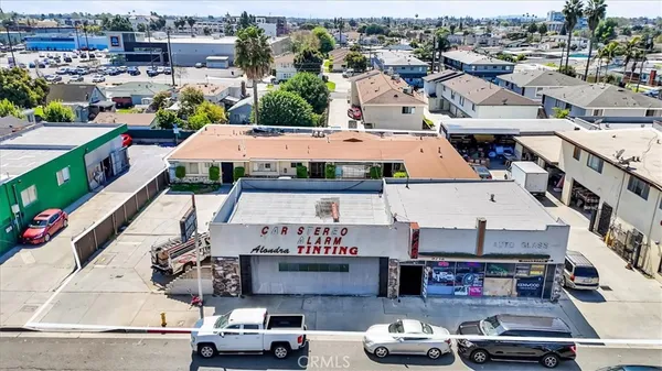 an aerial view of a city