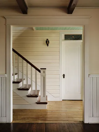 a view of entryway with wooden floor