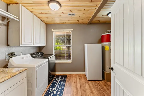 a view of swimming pool with balcony