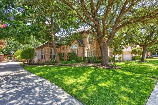 a backyard of a house with seating space