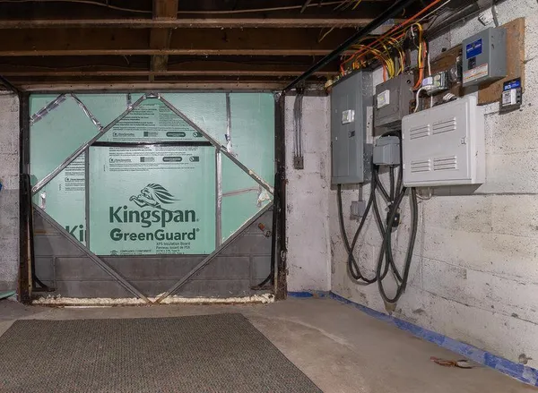 a living room with furniture fireplace and flat screen tv