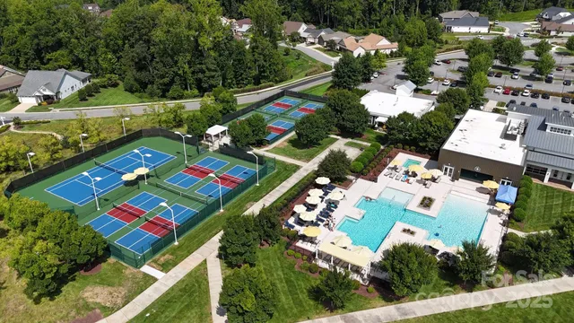 an aerial view of multiple house
