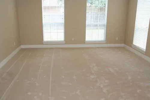 an empty room with a window