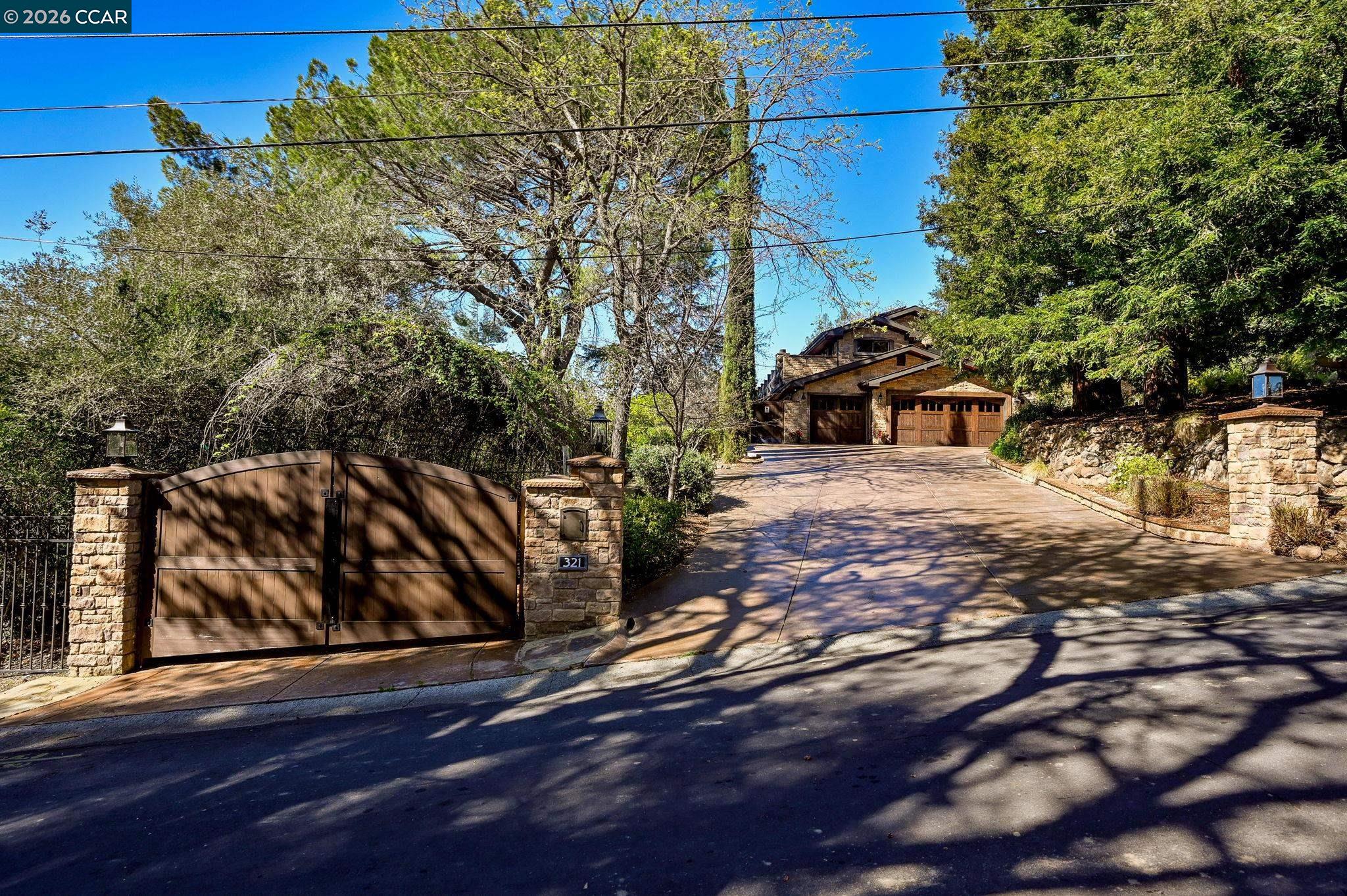 321 Livorna Heights Road Alamo, CA 94507 - Photo 19 of 60 a view of a house with backyard