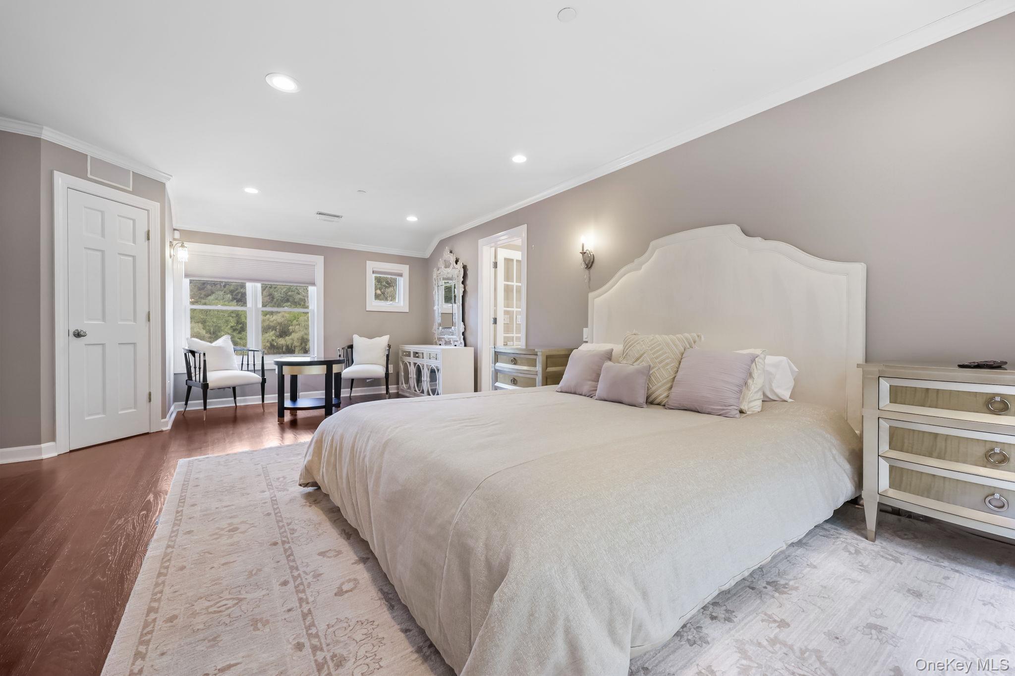 777 Armonk Road Mount Kisco, NY 10549 - Photo 23 of 44 Bedroom with crown molding, recessed lighting, and wood finished floors