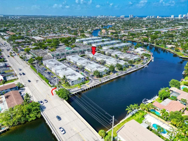 an outdoor space with seating