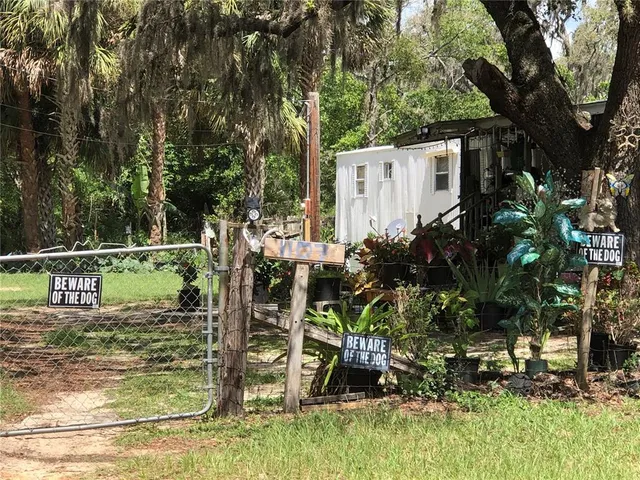 a view of a backyard