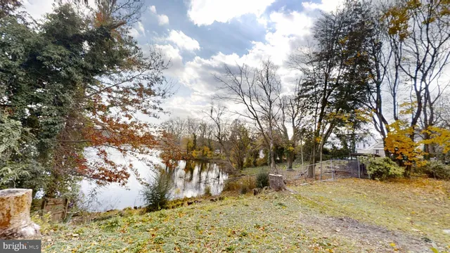 a view of a lake with a mountain in the background