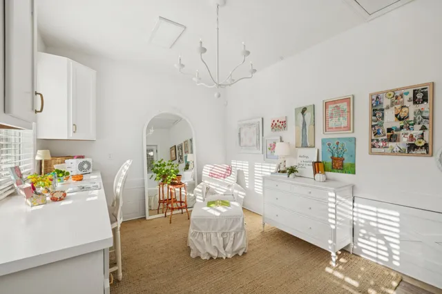 a view of a livingroom with furniture