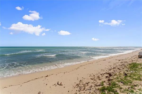 a view of beach and ocean