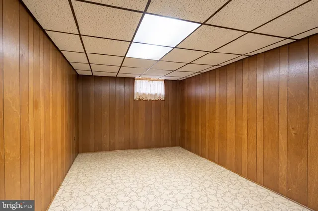 a view of hallway with a large window