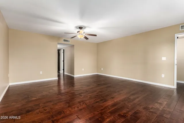 a view of small space with racks on the wall