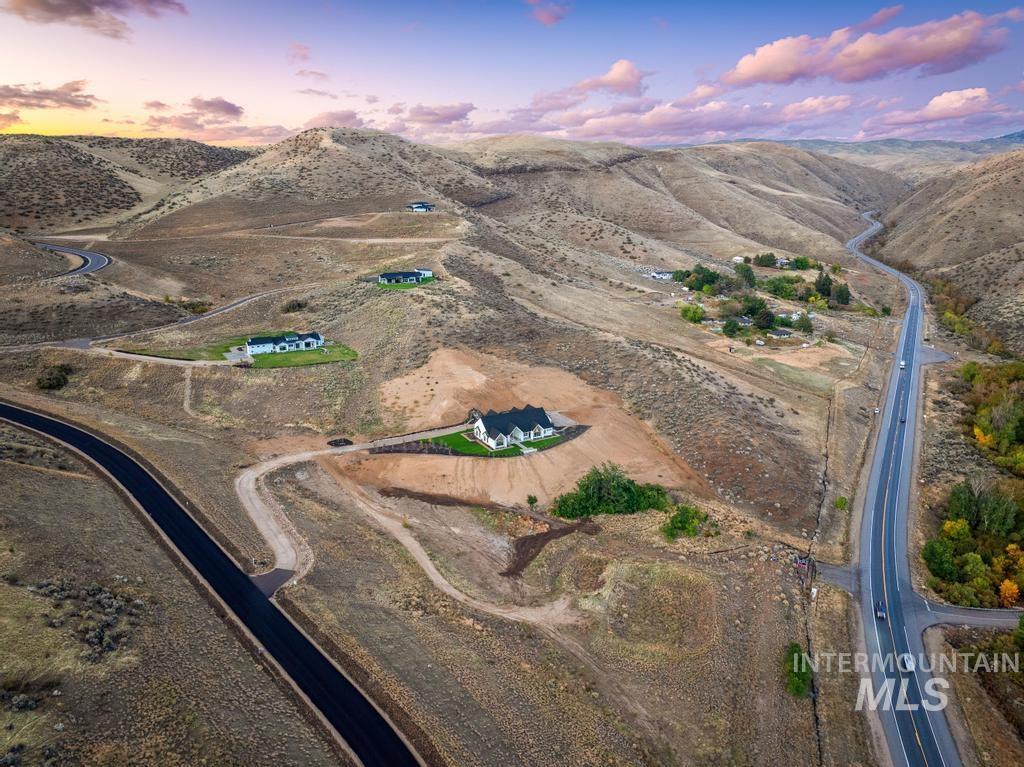 6400 North High Vly Way Eagle, ID 83714 - Photo 49 of 49 Aerial view at dusk of a view of rural / pastoral area and a mountain view