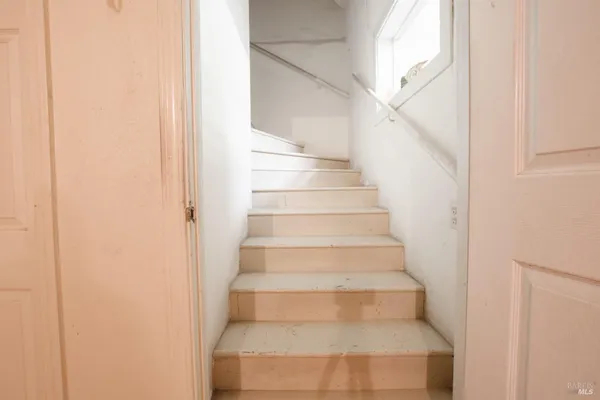 a view of a room with storage
