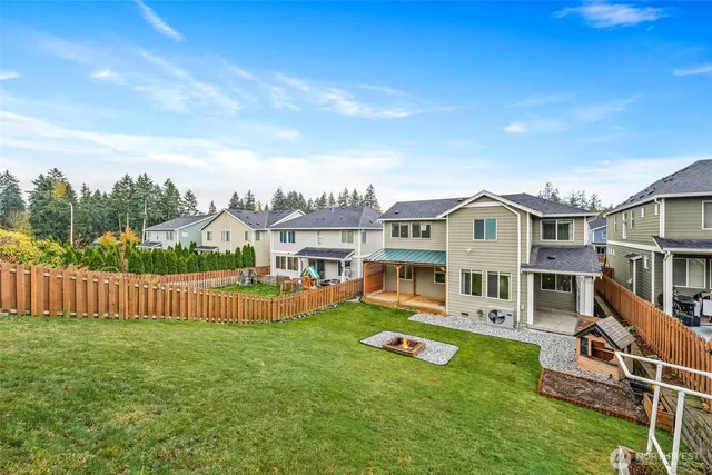 an aerial view of multiple houses