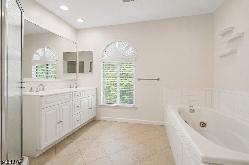 606 Park Place Springfield, NJ 07081 - Photo 15 of 21 a spacious bathroom with a bathtub sink and mirror